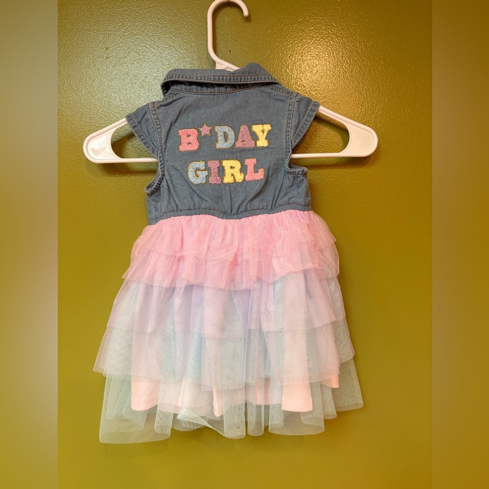 BRAND NEW TODDLER Zunie Blue and Pink Dress
